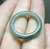 Natural Jadeite Jade ring Thailand stone art size  9.5 A648