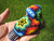 Huichol Bead Indian Owl Bird Statue Art Hand Made Mexico A9