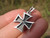 925 Silver Iron Cross Symbol of Bravery Pendant necklace A22