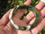 Natural Green Agate Stone Bangle Bracelet Thailand Jewelry  A655