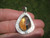 925 Silver Chiapas Amber Pendant Taxco Mexico A8467