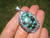 925 Silver Natural Turquoise Stone Pendant Necklace Taxco Mexico A16