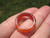 Natural Agate Carnelian Ring Northern Stone Mineral Size 8 and 7.5 US A5277