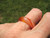 Natural Agate Carnelian Ring Northern Stone Mineral Size 8 and 7.5 US A5277