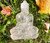 Large Natural Quartz Crystal Buddha Statue India Size 5.3" CH7864