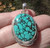 925 Sterling Silver Tibetan Turquoise Pendant CH486
