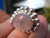 .925 Silver ring Rose Quartz ,Taxco, Mexico, Size 8 US Adjustable A5788