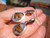 925 Silver Agate Geode Amber Earrings Taxco Mexico A8466