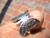 .925 Silver butterfly ring, Taxco, Mexico, Size 8.25 Adjustable A3886