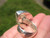 925 Silver Natural Rutile Quartz Ring Taxco Mexico Size 6.75 Adjustable  A1793