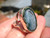 925 Silver Natural Agate Geode Ring Size Taxco Mexico 8.25 US A5937