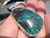 925 Silver Chrysocolla Stone mineral Pendant Necklace Taxco Mexico A4708