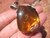 925 Silver Chiapas  Amber Pendant necklace Taxco Mexico UNF5299