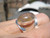 925 Silver Golden Rutile Quartz Ring Taxco Mexico Size 8 Adjustable A569