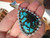 925 Silver Natural Arizona Turquoise Pendant Necklace Taxco Mexico A570