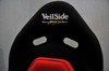 VeilSide VS D-1R Narrow FRP Reclined Racing Seat Black with Red Insert
