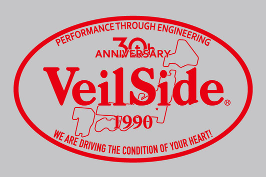 ST013-03 VeilSide 30th Anniversary Oval sticker Red