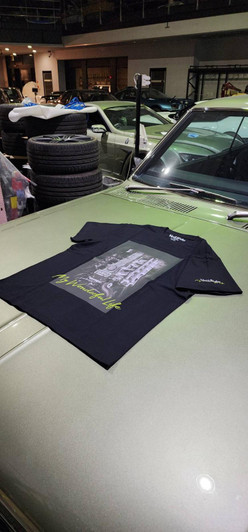 Veilside engine  Black T-shirts - X-Large