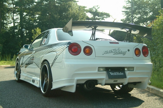 AE084-03 VeilSide 1999 2000 2001 2002 Nissan Skyline GTS ER34 VS D1-GT Rear Bumper front side skirts wing hood Authentic Original Most Famous Real Authorized Dealer