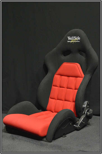 VeilSide VS D-1R Kevlar Reclining Seat Black with Red Insert