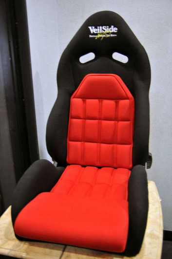 VeilSide D-1R Narrow Carbon Reclined Racing Seat Black with Red Insert