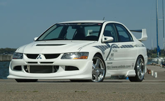 AE074-01 VeilSide 2003-2005 Mitsubishi Lancer EVO VIII Ver. I FRP Front Lip
