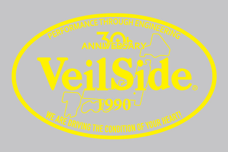 ST013-07 VeilSide 30th Anniversary Oval sticker Yellow