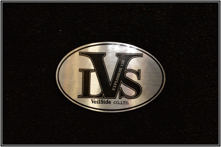 ST008-01 VeilSide LVS Explosion 130 Sticker Large Black in Chrome