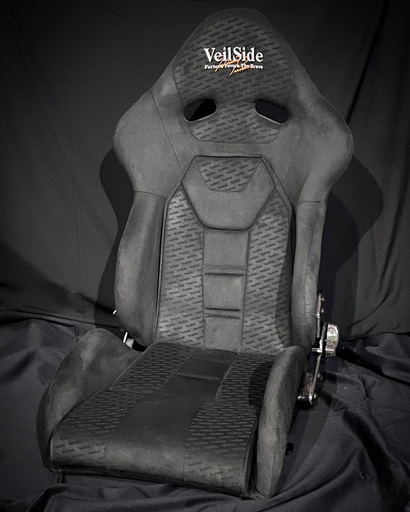 VeilSide VS D-1R Han FFZ400 Reclining Carbon Seat ALL in Black Alcantara Leather with VeilSide Signature Design