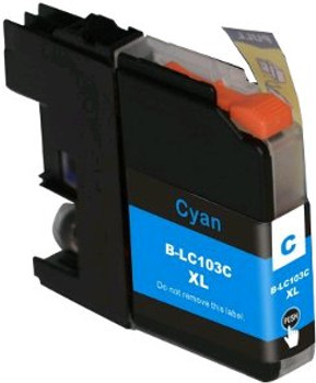 Compatible Brother LC103C High-Yield Cyan Ink Cartridge