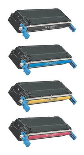 Premium HP C9720A, C9721A, C9722A, C9723A Compatible Toner Cartridge Set