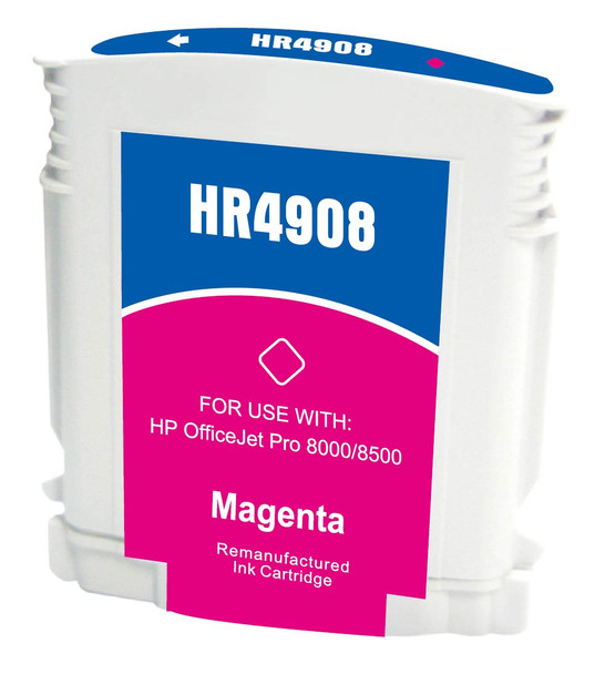 Premium HP C4908AN (940XL) Compatible Magenta Ink Cartridge with New Chip Ink Level Indicator