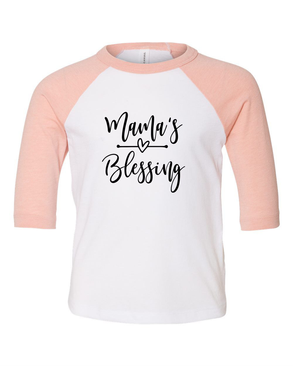peach baseball tee