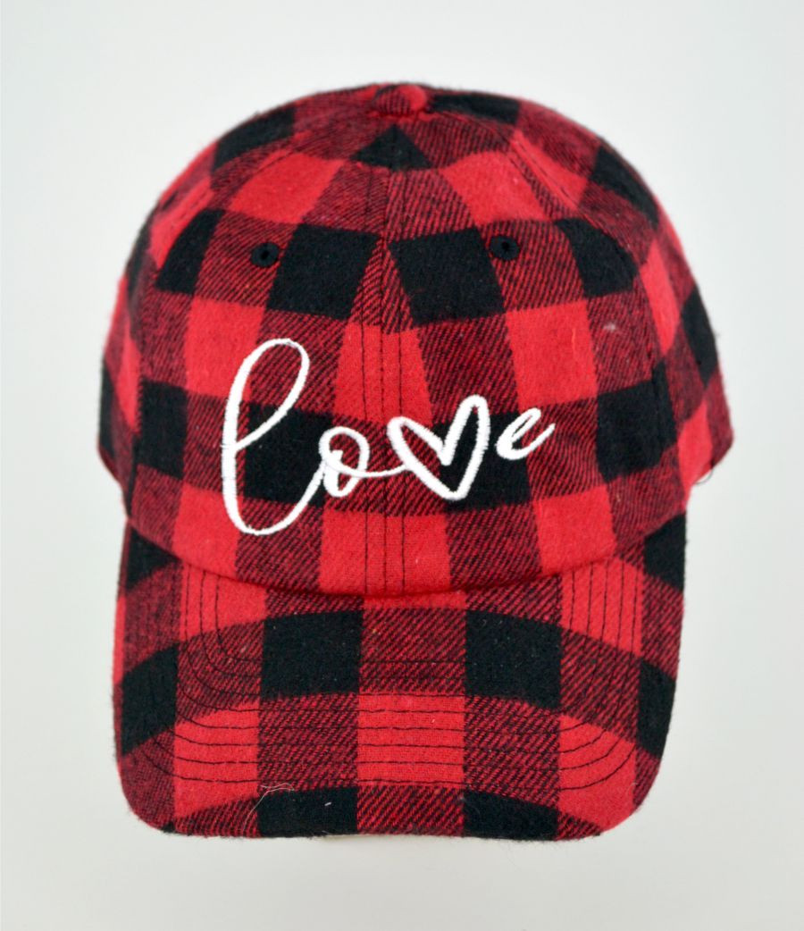 Love Heart Red Buffalo Plaid 