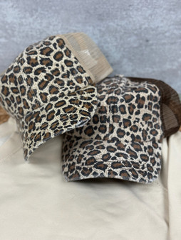 Leopard  Mesh Back Trucker Hat