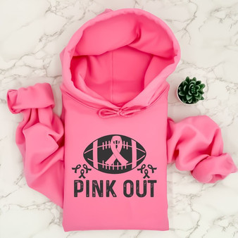 Pink Out Football Hoodie