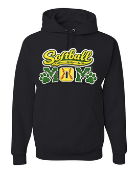 Softball Mom Faux Yard Graphic Hoodie