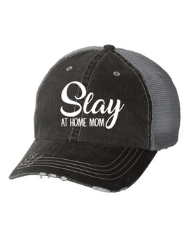 Slay at Home Mom Embroidered Trucker Hat