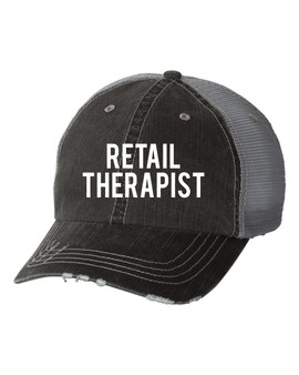 Retail Therapist Embroidered Trucker Hat