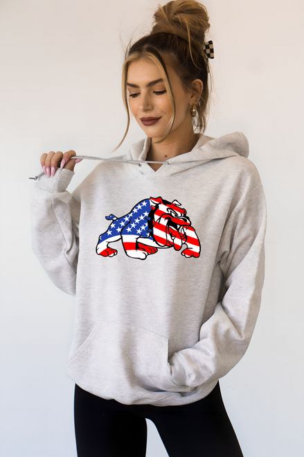 Patriotic 4 Legged Bulldog Graphic Sweatshirt