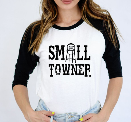 White/Black Baseball Tee