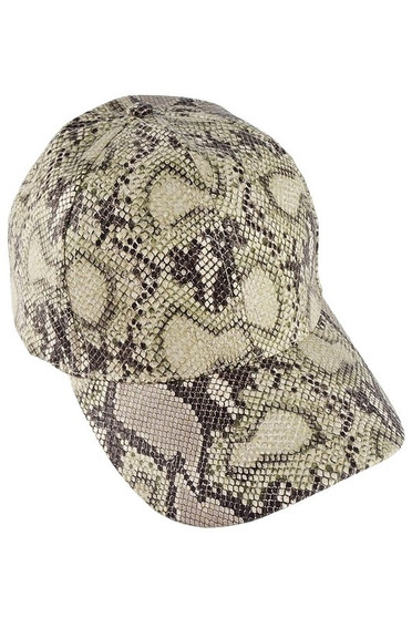 Snake skin baseball cap