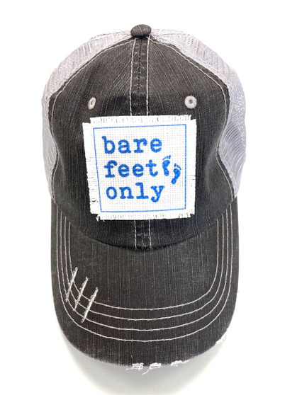 Bare Feet Only Patch Trucker hat