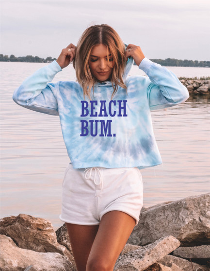 Beach Bum Cropped Graphic Sweatshirt