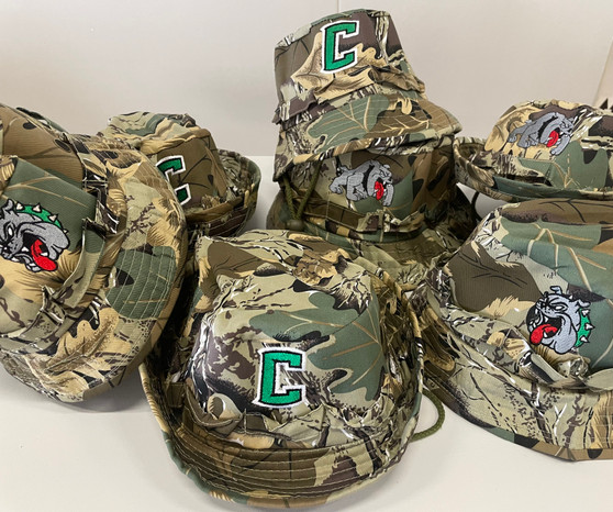 Celina  Embroidered Camo Bucket Hat