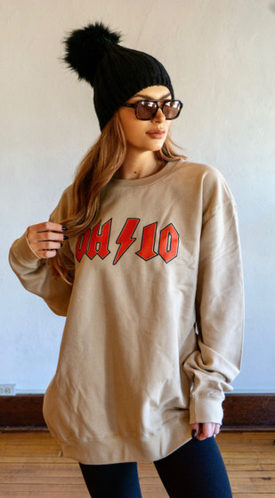 Ohio acdc inspired Font Crewneck Sweatshirt