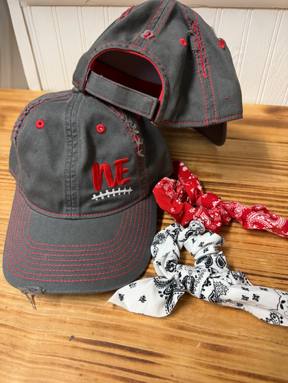 NE Football Stitch Embroidered Trucker Hat