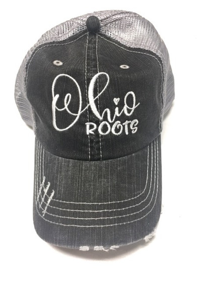 Oho Roots - White Stitch Embroidered Trucker Hat