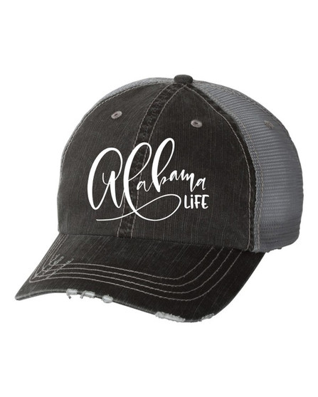 Alabama Life Embroidered Gray Trucker Hat