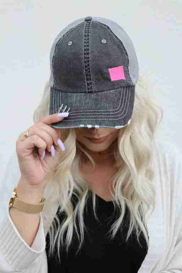 South Dakota in Pink Embroidered Trucker Hat